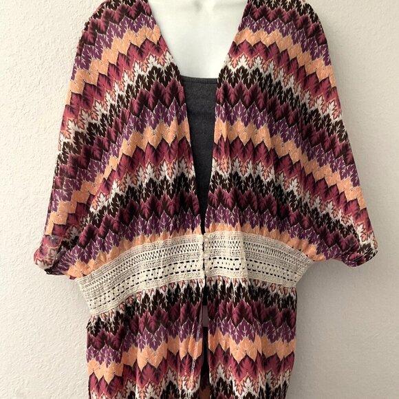 NEW CATO BOHO CARDIGAN SWIM COVER PLUS 22-24 - Picture 1 of 9